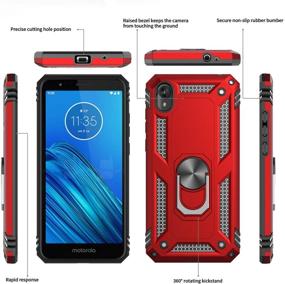 img 3 attached to Moto E6 Case With [2 Pack] Tempered Glass Screen Protector