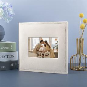 img 3 attached to 📸 Golden State Art: Large 200-Picture Christmas Vacation Memories Photo Album - Suede White, 2 Per Page, Memo Pockets, Front Photo Display