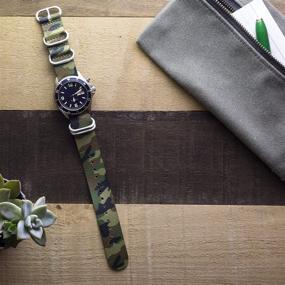 img 1 attached to 🔲 Camouflage Ballistic Watchband by Benchmark Straps