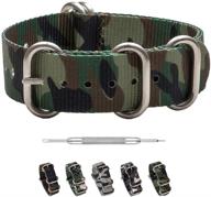 🔲 camouflage ballistic watchband by benchmark straps logo