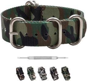 img 4 attached to 🔲 Camouflage Ballistic Watchband by Benchmark Straps