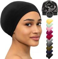 🎀 bamboo headwear frizzy natural hair nurse cap for women and men - satin bonnet lined sleeping beanie hat logo