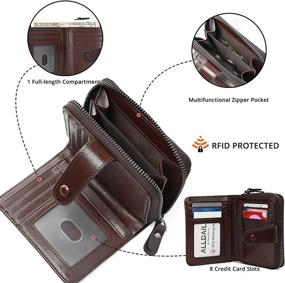 img 3 attached to 👜 Stylish Leather Zippered Peacock Wallets: The Ultimate Women's Handbags & Wallets with RFID Blocking