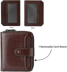 img 2 attached to 👜 Stylish Leather Zippered Peacock Wallets: The Ultimate Women's Handbags & Wallets with RFID Blocking