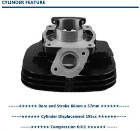 img 2 attached to 🏎️ Комплект цилиндрового поршня и прокладок MOOSUN для Yamaha Blaster 200 YFS200 (1988-2006) - Улучшенная работа верхней части двигателя.