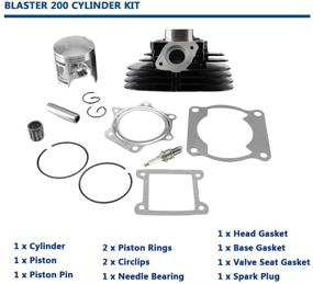 img 3 attached to 🏎️ Комплект цилиндрового поршня и прокладок MOOSUN для Yamaha Blaster 200 YFS200 (1988-2006) - Улучшенная работа верхней части двигателя.