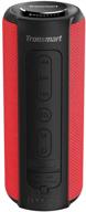 🎶 tronsmart t6 plus - ultra premium 40w bluetooth speaker with loud 360° hd surround sound, portable design, tri-bass effects, 15-hour playtime, 6600mah power, ipx6 rating for sports & outdoor use, nfc connectivity (red) logo