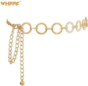 img 1 attached to 💫 Stylish Gold Waist Chain: Adjustable Body Link Belt for Jeans and Dresses