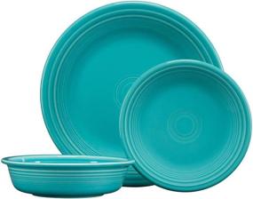 img 1 attached to 🍽️ Classic Turquoise 3-Piece Fiesta Setting