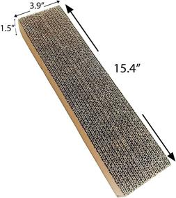 img 2 attached to 🐱 Set of 3 Catry Cat Scratchers - Replacement Cardboard Pads for Cats - Individual Use or as Spare Parts - 15.4in x 3.9in x 1.5in Size