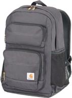 🎒 carhartt legacy standard work backpack - grey, with padded laptop sleeve and tablet storage logo