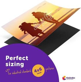 img 3 attached to 📸Магнитная бумага Peel and Stick, размером 4x6 дюймов - гибкая клеевая основа, идеальна для фотографий! Может быть обрезана до любого размера! Набор из 12 штук.