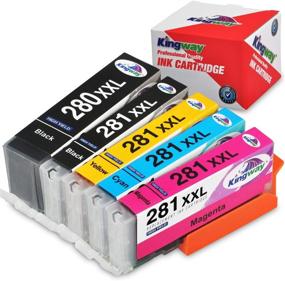 img 4 attached to High-Quality Kingway Compatible Ink Cartridge Replacement for Canon 280 281 XXL PGI-280XXL CLI-281XXL for Pixma TR8520 TS6220 TS6320 TR7520 TS6120 TS9120 TS8120 TS8220 TS8320 Printer, (PGBK Black C M Y,5 Pack)