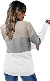 img 1 attached to CRAZY GRID Women's Color Block Long Sleeve T-Shirt: Stylish Pullover for Casual Comfort