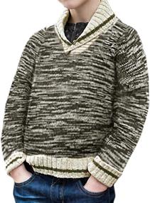 img 4 attached to Boyoo Knitted Sweater Long Fashion Pullovers Boys' Clothing ~ Sweaters