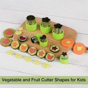 img 1 attached to 🥪 Hhyn Sandwich Cutters Set for Kids - Mickey Mouse, Dinosaur, Star, and Heart Shapes, with Mini Vegetable, Fruit, and Cookie Cutters - Food Mold for Holidays, Parties, and More