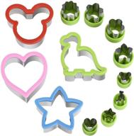 🥪 hhyn sandwich cutters set for kids - mickey mouse, dinosaur, star, and heart shapes, with mini vegetable, fruit, and cookie cutters - food mold for holidays, parties, and more logo