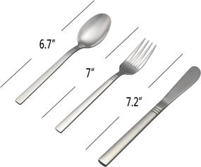 img 3 attached to Minekkyes Camping Portable Flatware Stainless