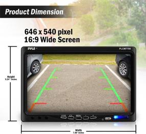 img 3 attached to 🚗 Pyle PLCM7700 Система заднего видеокамеры для автомобиля - ЖК-дисплей 7 дюймов, линии шкалы расстояний, водонепроницаемость, ночное видение, угол обзора 170°, цветной видеомонитор для автомобилей