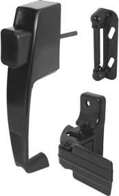 img 2 attached to 💼 Stylish and Convenient: PRIME-LINE K 5071 Contemporary Push Button Latch in Black - 1 Pack