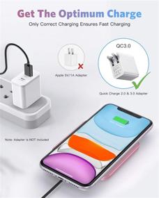 img 2 attached to 🔌 AGPTEK Qi-Certified 15W Max Fast Wireless Charger for iPhone 13/12 Pro/11 Pro Max/Galaxy S20, Pink