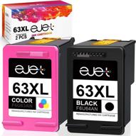 🖨️ ejet remanufactured ink cartridge for hp 63/63xl: compatible with hp officejet 3830, 5255, 5258, envy 4520, deskjet 1112, 3630, 2130 (1 black, 1 color) логотип