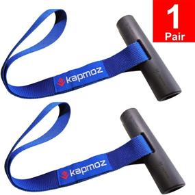 img 4 attached to 🌊 2 Pack Blue Quick Hood Loops Trunk Anchor Kayak Tie Down Straps | Bow Stern Canoe Transport | Secure Lashing Point