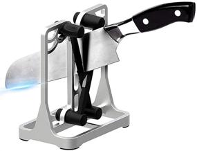 img 4 attached to 🔪 2021 Newest Model: Kitchen Knife Sharpener - Beveled, Polishes Dull, Serrated, and Standard Blades & Chef's Knives - As Seen on TV