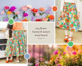 img 2 attached to Girls' Clothing: Floral 🌸 Skirt for Toddlers and Little Girls