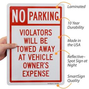 img 3 attached to 🚫 SmartSign Violators Reflective Laminated Protection: Enhanced Safety and Security for Your Property