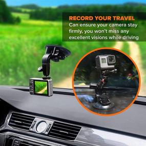 img 1 attached to 🚗 MiPremium Car Suction Cup Mount: Secure GoPro Hero 9-2, Yi & SJCAM Action Cameras on Vehicle Windshield & Window