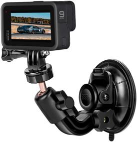 img 4 attached to 🚗 MiPremium Car Suction Cup Mount: Secure GoPro Hero 9-2, Yi & SJCAM Action Cameras on Vehicle Windshield & Window