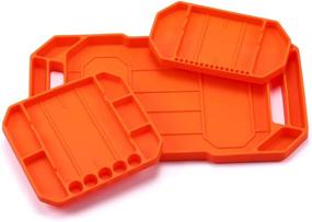 img 4 attached to 🛠️ Mayouko Tool Tray Organizer Set, 3-Piece Non-Slip Tool Storage with Heat Resistant Silicone-Polymer Mat, Grips Any Surface and Offers Easy Clean Up