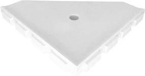 img 2 attached to 🛁 10-inch Corner Bathroom Shelf by Questech - Wall Mounted Shower Storage in Matte Bright White for New Construction with Geo Lugged Design