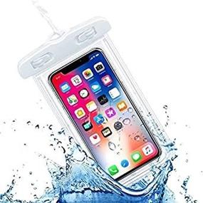 img 3 attached to j.MAEHome Universal Waterproof Pouch Cellphone Dry Bag Case for iPhone 12 Pro Max 11 Pro Max Xs Max XR X 📱 8 7 6S Plus SE, Galaxy S20 Ultra S20+ S10 Plus S10e /Note 10+ 9, White Pixel 4XL: Ultimate Protection for Your Devices