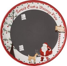 img 3 attached to 🍪 Cherish Santa's Message Plate Set with Santa Cookie Plate, Milk Jar, and Reindeer Treat Bowl