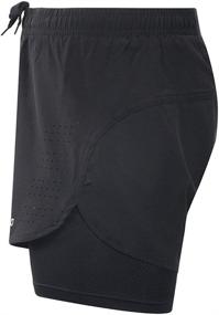img 2 attached to ARSUXEO Men's 2-in-1 Active Training Running Shorts for Optimal Performance