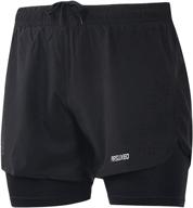 arsuxeo men's 2-in-1 active training running shorts for optimal performance logo