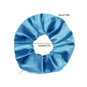 img 2 attached to 👱 9 Velvet Scrunchies with Hidden Zipper Pocket – Elastic Hair Ties Ponytail Holder for Women – Magic Set of Accessories to Stash Keys, Coin, and Small Items