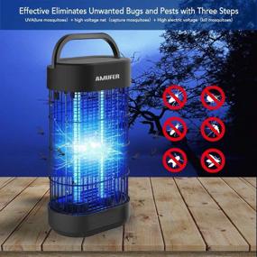 img 3 attached to AMUFER Electric Bug Zapper: High-Powered Mosquito Killer for Indoor Use - 1-Pack Replacement Bulbs Included