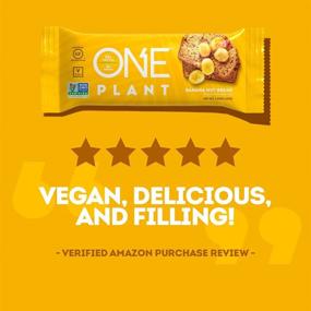 img 3 attached to 🍌 ONE PLANT Protein Bars, Banana Nut Bread Flavor, Vegan and Gluten Free, 12g Protein & 1g Sugar, Guilt-Free High Protein Snacks, 1.59 Oz (12 Pack)