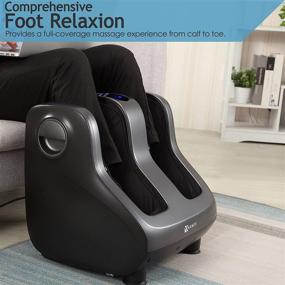 img 1 attached to 🦶 Kanff Foot and Calf Massager with Heat - Shiatsu Heated Machine for Blood Circulation, Plantar Fasciitis Relief, Neuropathy - Gray