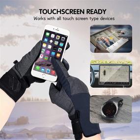 img 2 attached to 🔥 Thermal Resistant Windproof Men's Accessories - B FOREST Touchscreen Gloves & Mittens
