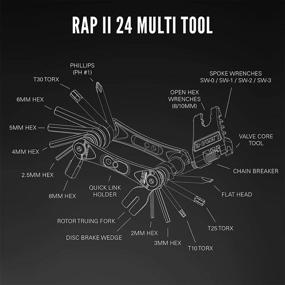 img 1 attached to 🔧 LEZYNE Rap II Compact Bike Tool - Anti-Corrosion CRV Bits, Hex & Torx, Ergonomic Side Plates, High Performance Bicycle Multi-Tool