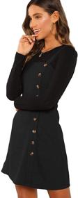 img 2 attached to Stylish Verdusa Women's Button Pinafore Overall: Perfect Clothing for Jumpsuits, Rompers & Overalls