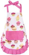 🎀 adjustable pink cupcake kids apron for little girls, ages 2-6, ideal for cooking, baking, gardening, toddler gift - bib apron for daughters logo