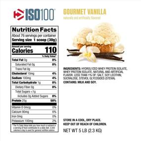 img 4 attached to Dymatize ISO 100 Vanilla Whey Protein Powder - 5 Pound, with 25g of Hydrolyzed 100% Whey Isolate