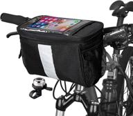 bopen waterproof bicycle front frame bag with transparent touch screen - cold and warm insulation - bike handlebar bags for bicycles logo