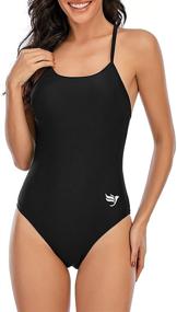 img 2 attached to 👙 Century Star Women's Tummy Control One Piece Swimsuits for Teens - Athletic Training Swimwear for Girls, Sports Bathing Suits