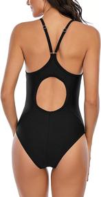 img 1 attached to 👙 Century Star Women's Tummy Control One Piece Swimsuits for Teens - Athletic Training Swimwear for Girls, Sports Bathing Suits